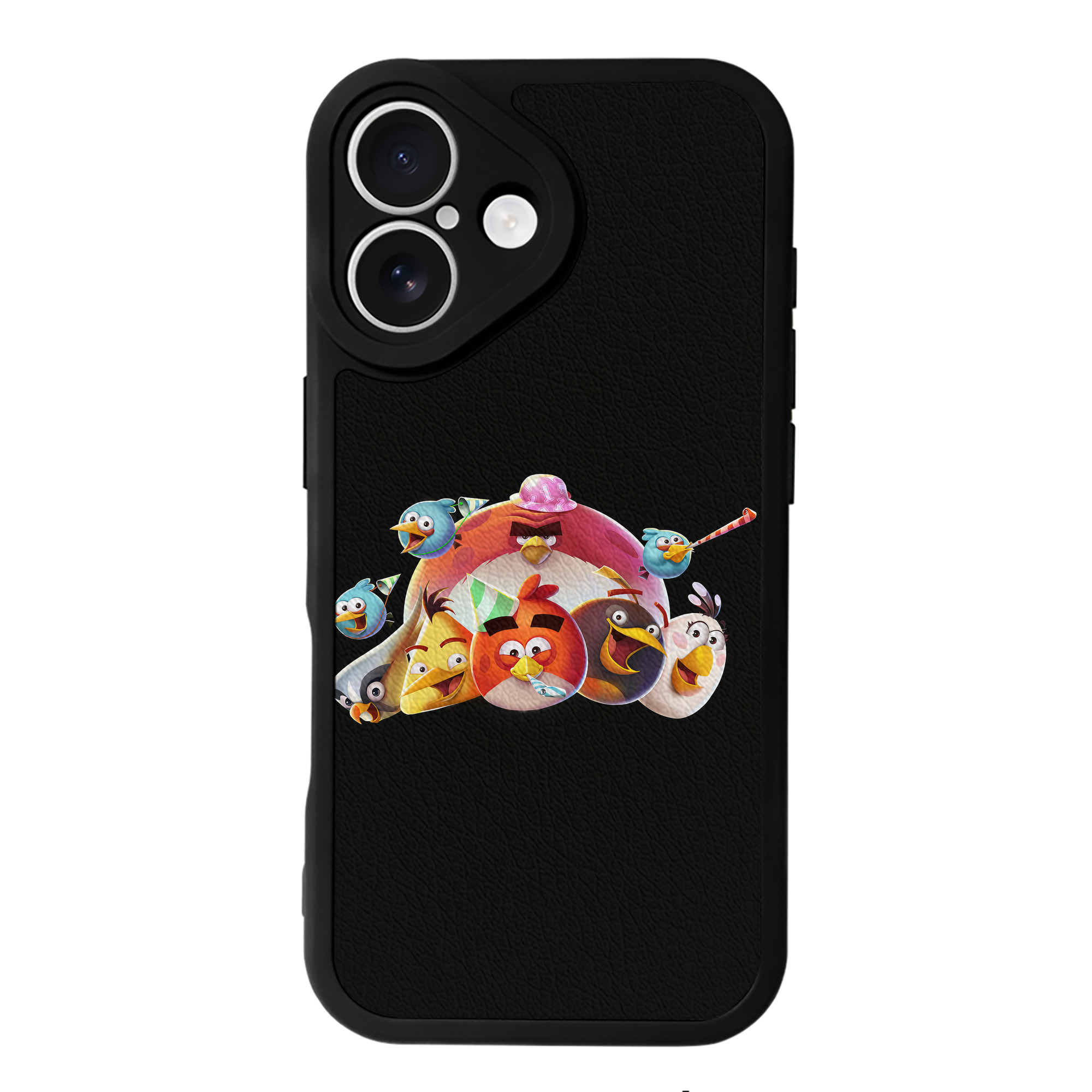 （画像用） Angry Birds アングリーバード 【iPhone 16シリーズ対応】シリコンスマホケース（レザー調） 材質：シリコン